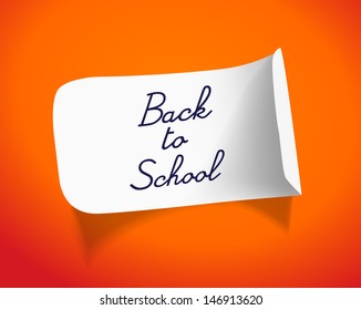 Back to school message vector illustration