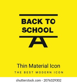 Back To School minimal bright yellow material icon