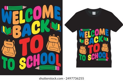 Back to school motivational quote T-shirt Design vector.T-Shirt Design,100 days of school, kindergarten design,print on bags,Back to school vibes,typography design for kindergarten pre k preschool.