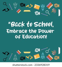 Back To School motivational quotes Background.