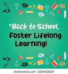 Back To School motivational quotes Background.