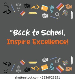 Back To School motivational quotes Background.