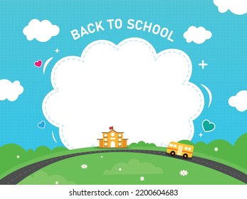 Back to school nature background illustration