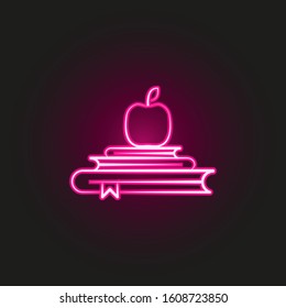 back to school neon style icon. Simple thin line, outline vector of education icons for ui and ux, website or mobile application