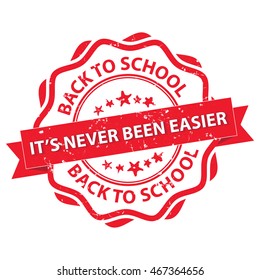 Back to school. It's never been easier than now - elegant label, also for print (CMYK colors used)
