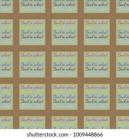 Back to school, new seamless pattern for background. Decorative backdrop can be used for wallpaper, pattern fills, web page background, surface textures. Memphis style for fashion