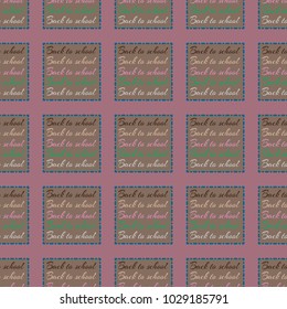 Back to school, new seamless pattern for background. Decorative backdrop can be used for wallpaper, pattern fills, web page background, surface textures. Memphis style for fashion