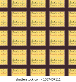 Back to school, new seamless pattern for background. Decorative backdrop can be used for wallpaper, pattern fills, web page background, surface textures. Memphis style for fashion