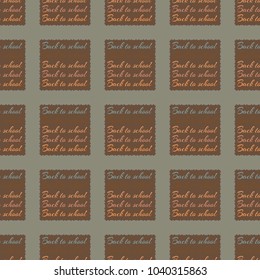 Back to school, new seamless pattern for background. Decorative backdrop can be used for wallpaper, pattern fills, web page background, surface textures. Memphis style for fashion