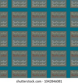 Back to school, new seamless pattern for background. Decorative backdrop can be used for wallpaper, pattern fills, web page background, surface textures. Memphis style for fashion
