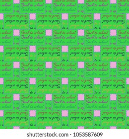 Back to school, new seamless pattern for background. Decorative backdrop can be used for wallpaper, pattern fills, web page background, surface textures. Memphis style for fashion