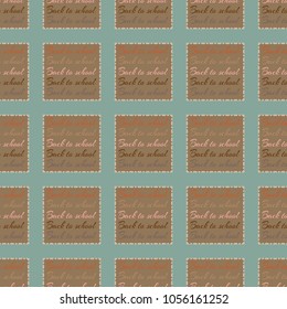 Back to school, new seamless pattern for background. Decorative backdrop can be used for wallpaper, pattern fills, web page background, surface textures. Memphis style for fashion