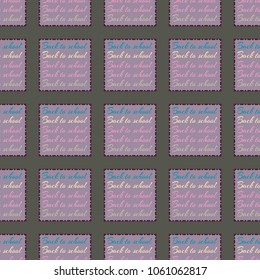 Back to school, new seamless pattern for background. Decorative backdrop can be used for wallpaper, pattern fills, web page background, surface textures. Memphis style for fashion