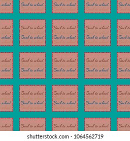 Back to school, new seamless pattern for background. Decorative backdrop can be used for wallpaper, pattern fills, web page background, surface textures. Memphis style for fashion