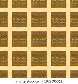 Back to school, new seamless pattern for background. Decorative backdrop can be used for wallpaper, pattern fills, web page background, surface textures. Memphis style for fashion