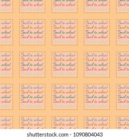 Back to school, new seamless pattern for background. Decorative backdrop can be used for wallpaper, pattern fills, web page background, surface textures. Memphis style for fashion