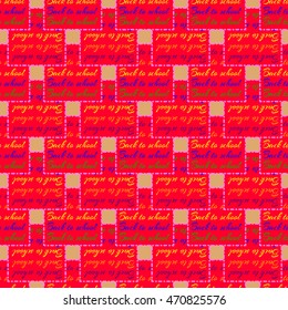Back to school, new seamless pattern for background.