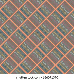 Back to school, new seamless pattern for background. Decorative backdrop can be used for wallpaper, pattern fills, web page background, surface textures. Memphis style for fashion