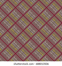 Back to school, new seamless pattern for background. Decorative backdrop can be used for wallpaper, pattern fills, web page background, surface textures. Memphis style for fashion