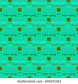 Back to school, new seamless pattern for background. Decorative backdrop can be used for wallpaper, pattern fills, web page background, surface textures. Memphis style for fashion