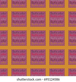 Back to school, new seamless pattern for background. Decorative backdrop can be used for wallpaper, pattern fills, web page background, surface textures. Memphis style for fashion