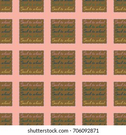 Back to school, new seamless pattern for background. Decorative backdrop can be used for wallpaper, pattern fills, web page background, surface textures. Memphis style for fashion