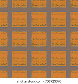 Back to school, new seamless pattern for background. Decorative backdrop can be used for wallpaper, pattern fills, web page background, surface textures. Memphis style for fashion