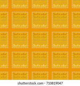 Back to school, new seamless pattern for background. Decorative backdrop can be used for wallpaper, pattern fills, web page background, surface textures. Memphis style for fashion