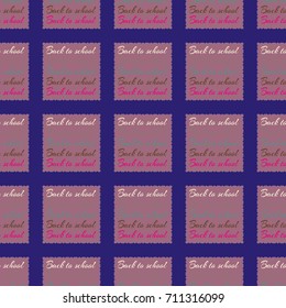 Back to school, new seamless pattern for background. Decorative backdrop can be used for wallpaper, pattern fills, web page background, surface textures. Memphis style for fashion