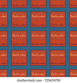 Back to school, new seamless pattern for background. Decorative backdrop can be used for wallpaper, pattern fills, web page background, surface textures. Memphis style for fashion