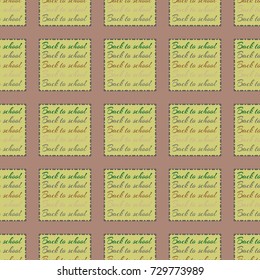 Back to school, new seamless pattern for background. Decorative backdrop can be used for wallpaper, pattern fills, web page background, surface textures. Memphis style for fashion