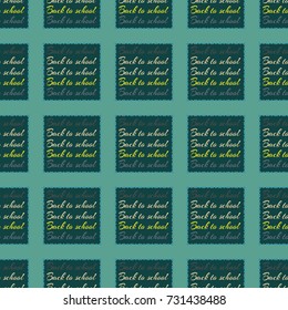 Back to school, new seamless pattern for background. Decorative backdrop can be used for wallpaper, pattern fills, web page background, surface textures. Memphis style for fashion