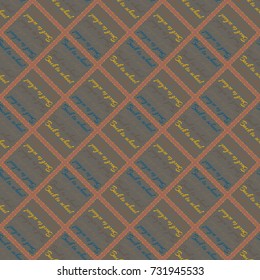Back to school, new seamless pattern for background. Decorative backdrop can be used for wallpaper, pattern fills, web page background, surface textures. Memphis style for fashion