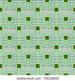 Back to school, new seamless pattern for background. Decorative backdrop can be used for wallpaper, pattern fills, web page background, surface textures. Memphis style for fashion