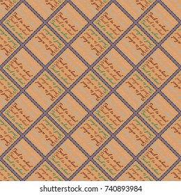 Back to school, new seamless pattern for background. Decorative backdrop can be used for wallpaper, pattern fills, web page background, surface textures. Memphis style for fashion