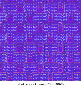 Back to school, new seamless pattern for background. Decorative backdrop can be used for wallpaper, pattern fills, web page background, surface textures. Memphis style for fashion