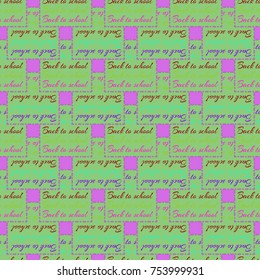 Back to school, new seamless pattern for background. Decorative backdrop can be used for wallpaper, pattern fills, web page background, surface textures. Memphis style for fashion