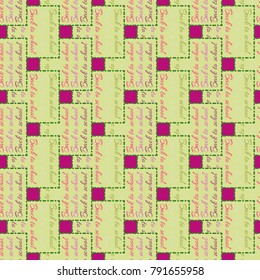 Back to school, new seamless pattern for background. Decorative backdrop can be used for wallpaper, pattern fills, web page background, surface textures. Memphis style for fashion