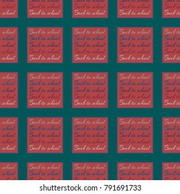 Back to school, new seamless pattern for background. Decorative backdrop can be used for wallpaper, pattern fills, web page background, surface textures. Memphis style for fashion