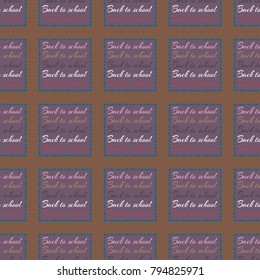 Back to school, new seamless pattern for background. Decorative backdrop can be used for wallpaper, pattern fills, web page background, surface textures. Memphis style for fashion
