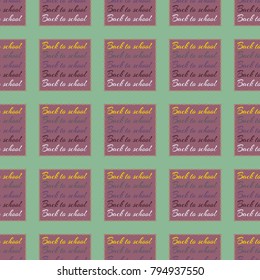 Back to school, new seamless pattern for background. Decorative backdrop can be used for wallpaper, pattern fills, web page background, surface textures. Memphis style for fashion