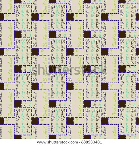 Back to school, new seamless pattern for background. Decorative backdrop can be used for wallpaper, pattern fills, web page background, surface textures. Memphis style for fashion