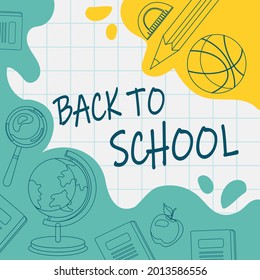 Back to School, New School Year Start - Vector illustration