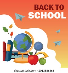 Back to School, New School Year Start - Vector illustration