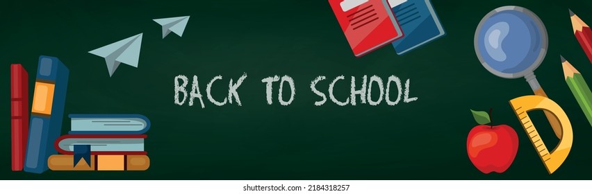 Back to School, New School Year Start - Vector illustration