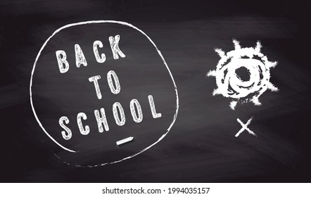 Back to school no corona virus - illustration
