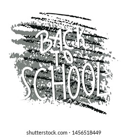 Back to school note on grunge background. Vector