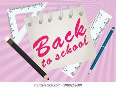 Back to school note. vector