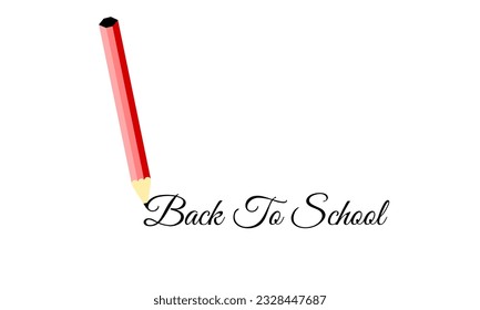 Back to school notebook background. lettereing. writing. illustration of pencil and writing of back to school