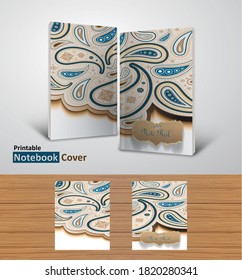 Back to school notebook cover designs with mockups, Ready to print CMYK color modes- textbook design concept